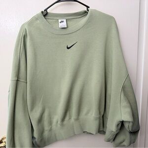 Nike Light Green Crewneck with Black Logo